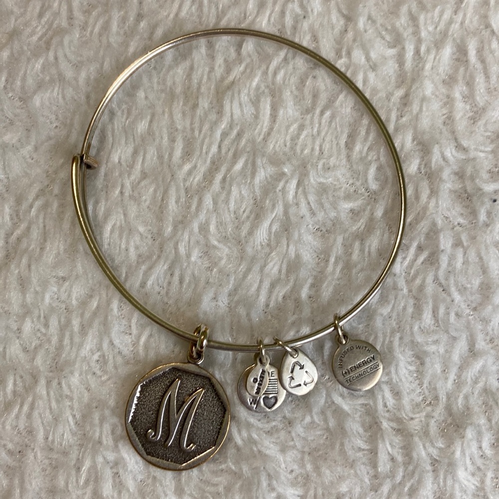 Alex & Ani M Initial Bangle Bracelet